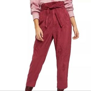 Free People boyfriend dress pants suede NWT